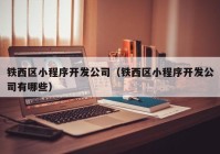 铁西区小程序开发公司（铁西区小程序开发公司有哪些）